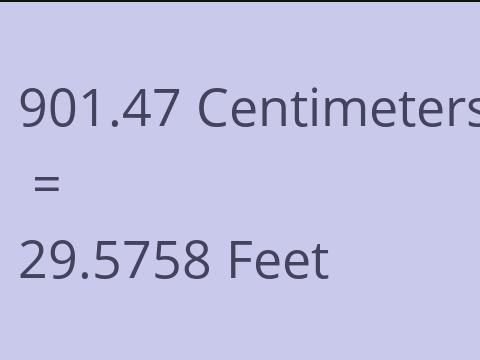 901.47 CM TO FEET