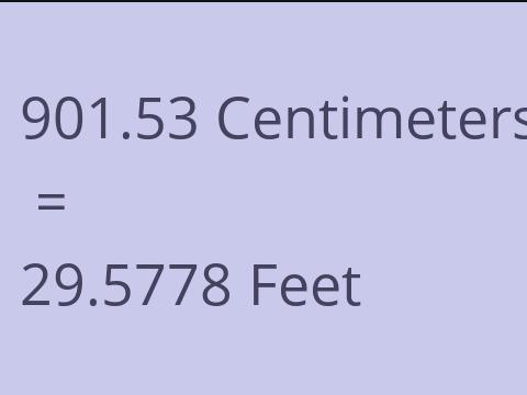 901.53 CM TO FEET