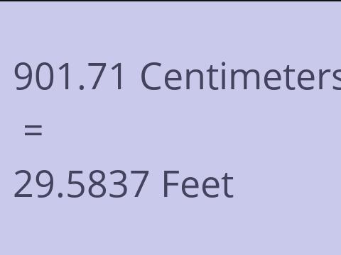 901.71 CM TO FEET