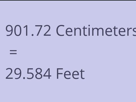 901.72 CM TO FEET