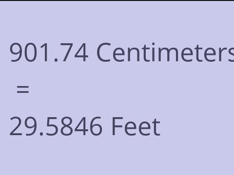 901.74 CM TO FEET