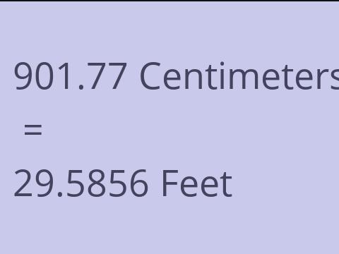 901.77 CM TO FEET