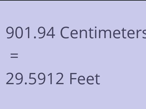 901.94 CM TO FEET