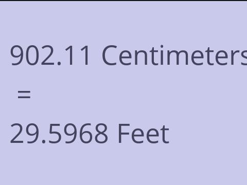 902.11 CM TO FEET