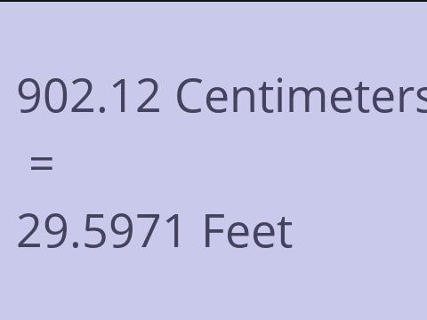 902.12 CM TO FEET