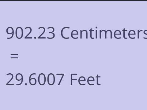 902.23 CM TO FEET