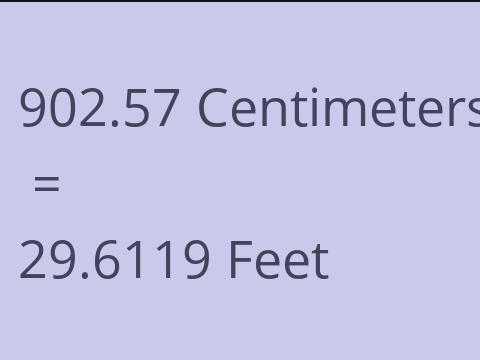 902.57 CM TO FEET