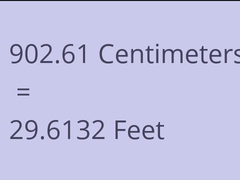 902.61 CM TO FEET