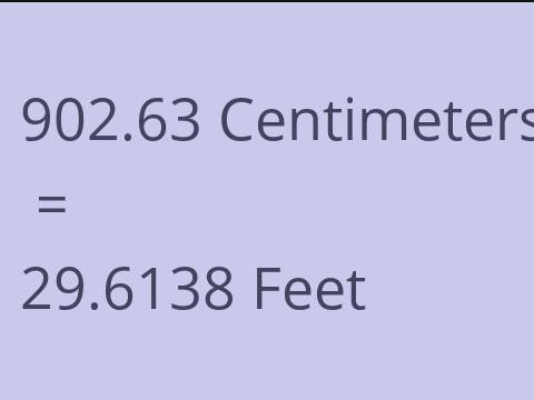 902.63 CM TO FEET