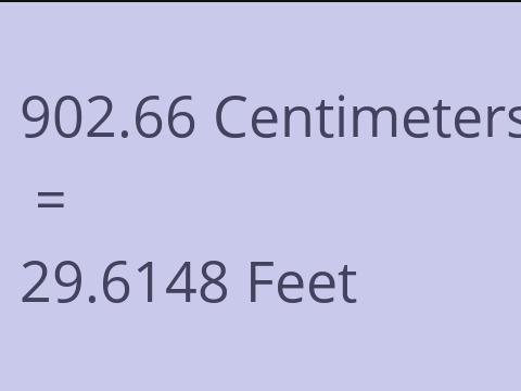 902.66 CM TO FEET