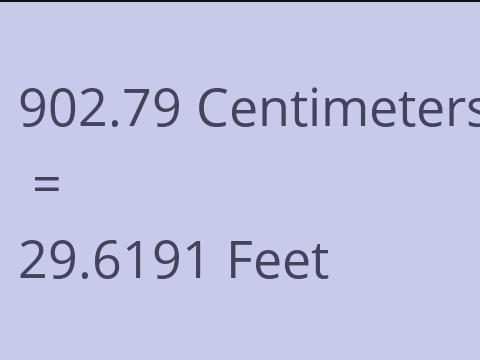 902.79 CM TO FEET