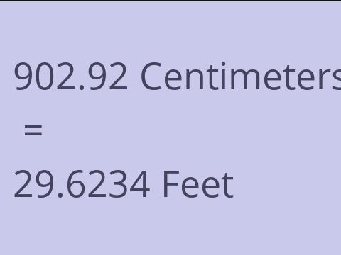 902.92 CM TO FEET