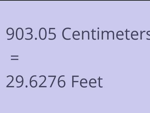 903.05 CM TO FEET