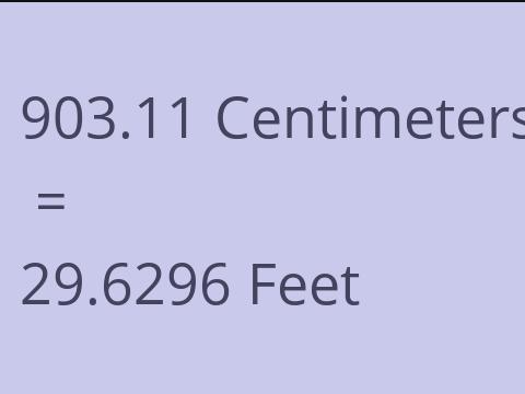 903.11 CM TO FEET