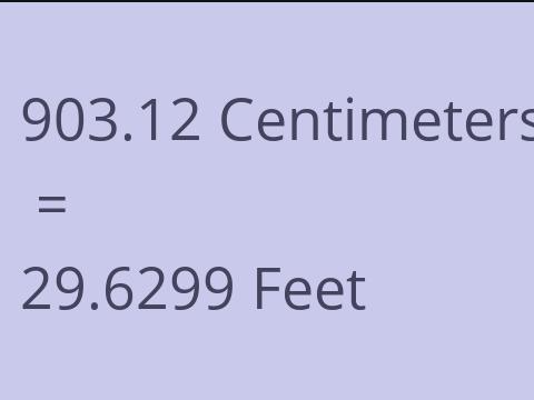 903.12 CM TO FEET