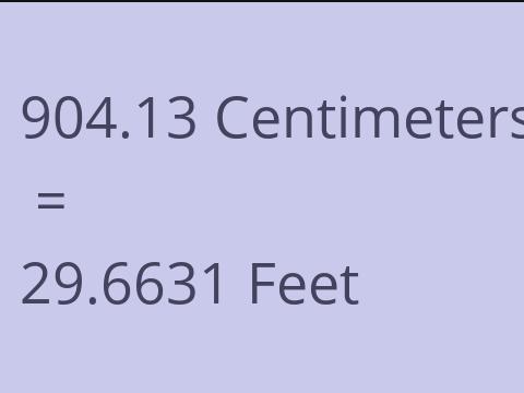 904.13 CM TO FEET