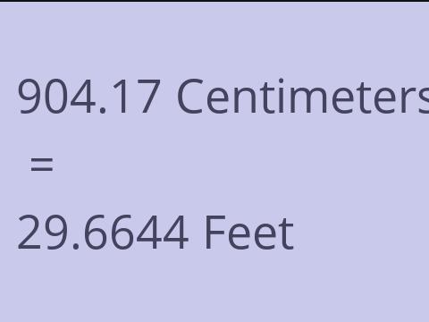 904.17 CM TO FEET