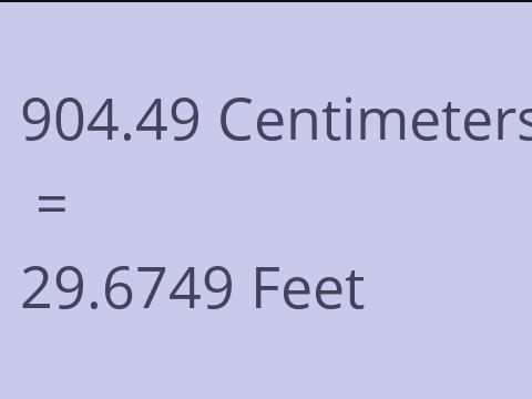 904.49 CM TO FEET