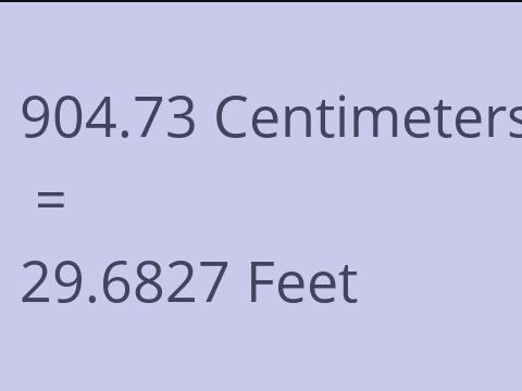 904.73 CM TO FEET