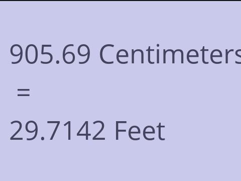 905.69 CM TO FEET