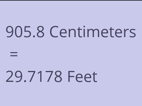 905.8 CM TO FEET