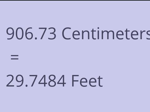 906.73 CM TO FEET