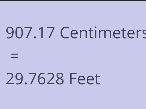 907.17 CM TO FEET