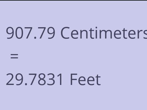 907.79 CM TO FEET