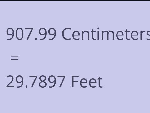 907.99 CM TO FEET