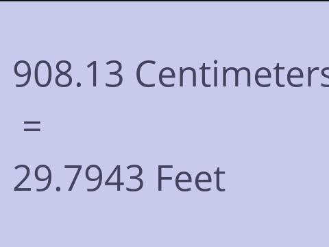 908.13 CM TO FEET