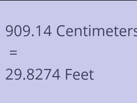 909.14 CM TO FEET