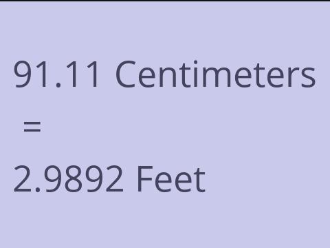 91.11 CM TO FEET