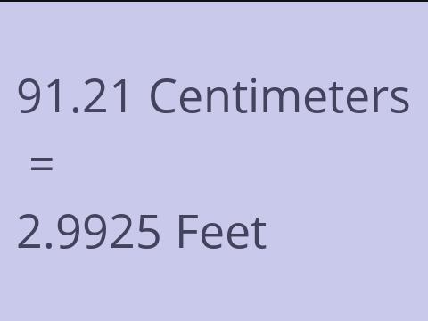 91.21 CM TO FEET