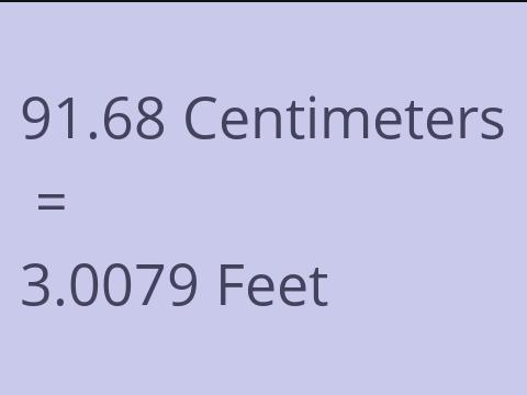 91.68 CM TO FEET