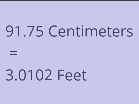 91.75 CM TO FEET