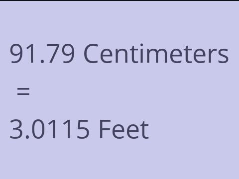 91.79 CM TO FEET