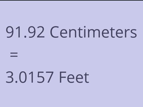 91.92 CM TO FEET