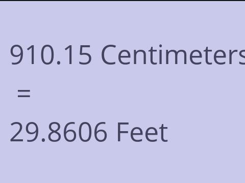 910.15 CM TO FEET