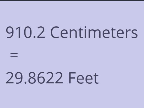 910.2 CM TO FEET