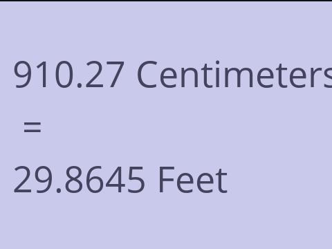 910.27 CM TO FEET