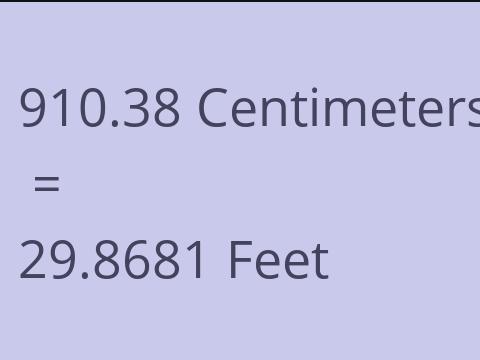 910.38 CM TO FEET