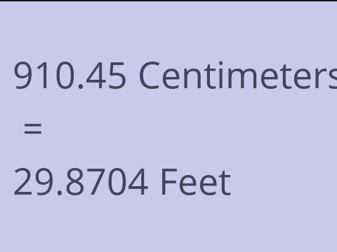 910.45 CM TO FEET