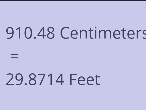 910.48 CM TO FEET