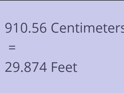 910.56 CM TO FEET