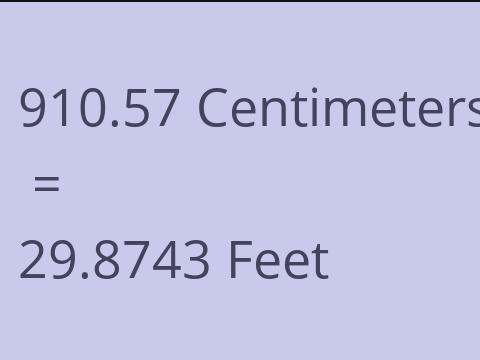 910.57 CM TO FEET