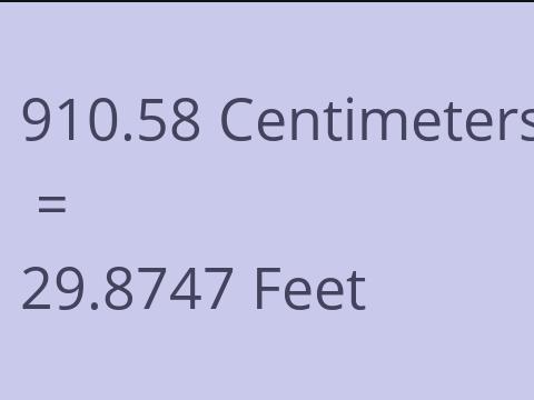 910.58 CM TO FEET