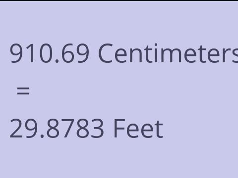 910.69 CM TO FEET