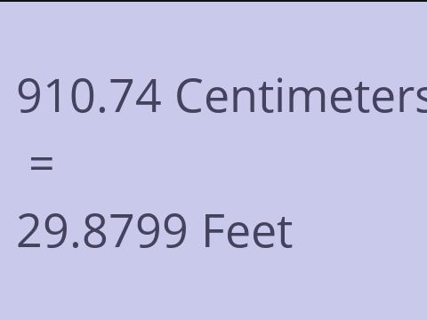 910.74 CM TO FEET