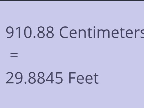 910.88 CM TO FEET