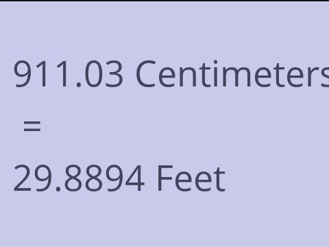 911.03 CM TO FEET